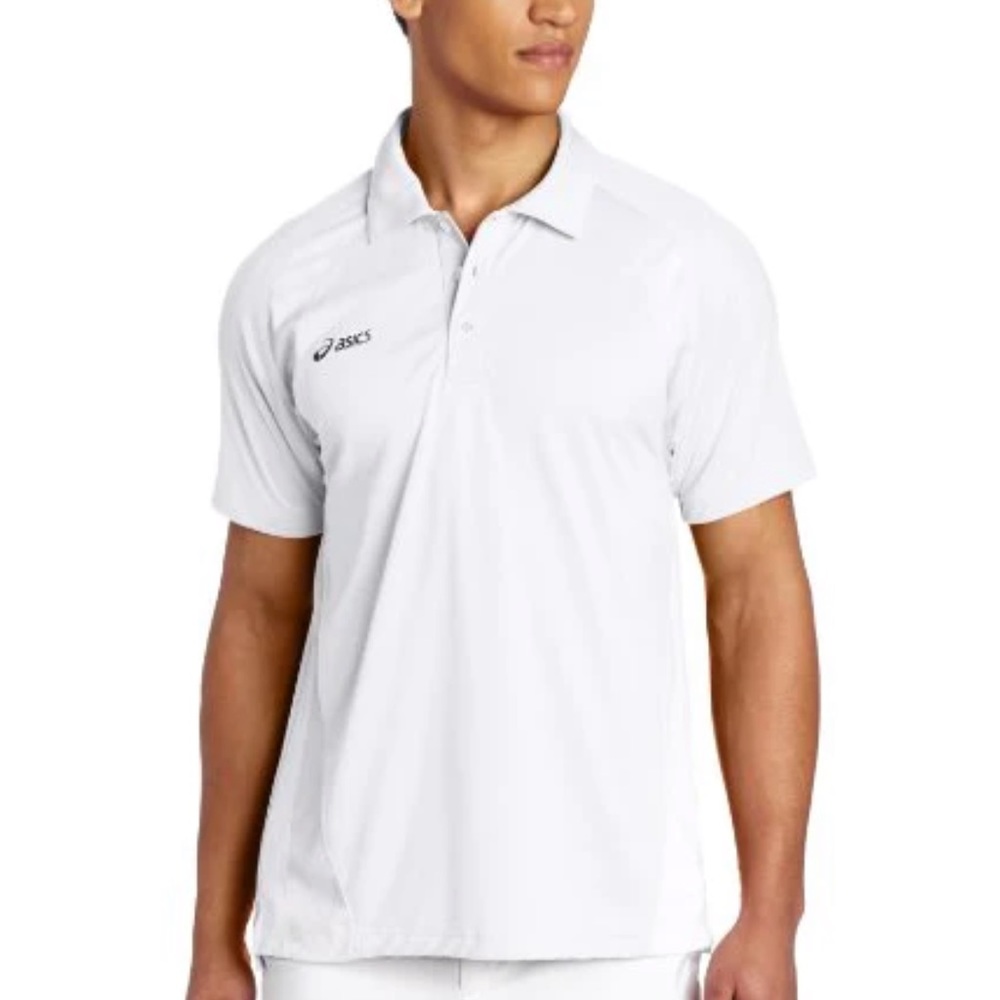 ASICS Men’s Official White Polo Shirt, Medium